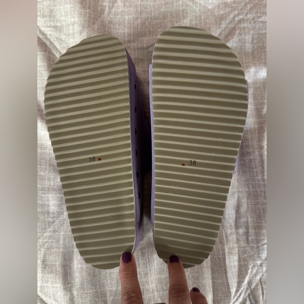 Free People/Intentionally Blank Rule Breaker Sandal Lavender Suede-Purple - Picture 3 of 8